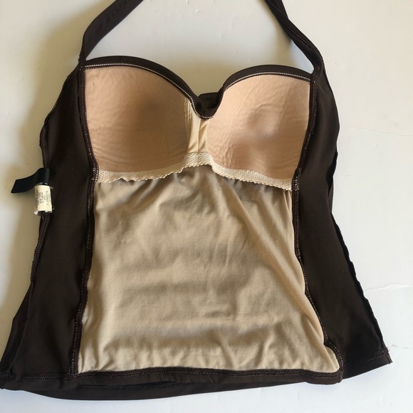 La Blanca Ruched Swim Top Size 6 - Picture 4 of 8